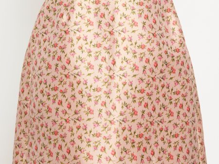 Wool and Silk Floral Preowned Skirt Online Sale