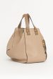 Beige Leather Hammock 2way Preowned Bag For Cheap