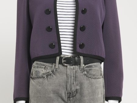 1980 s Purple Wool Blend Preowned Cropped Jacket Cheap