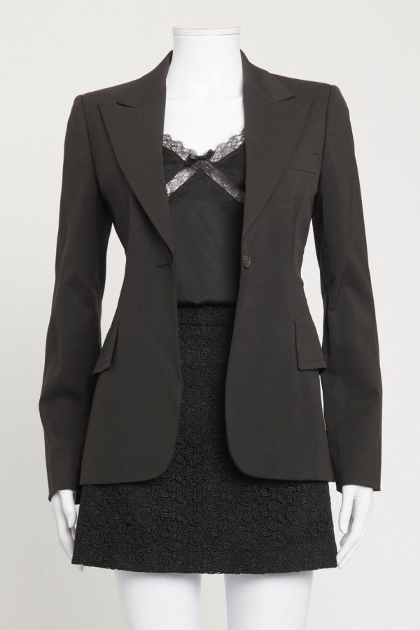 Black Wool Preowned Blazer Jacket Sale