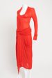 Red Preowned Midi Dress Sale