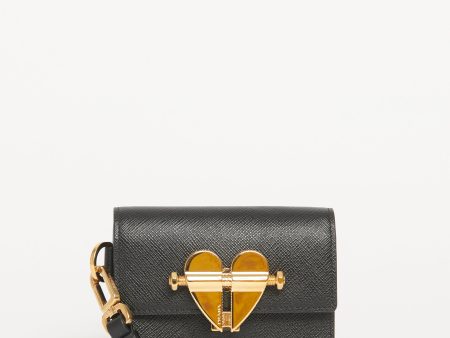 2019 Saffiano Heart Mini Preowned Crossbody Bag Supply