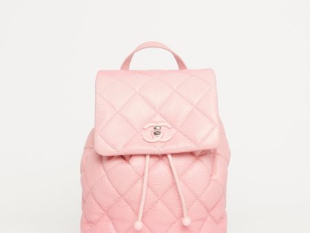 Ombré Pink Caviar Leather Preowned Backpack For Sale