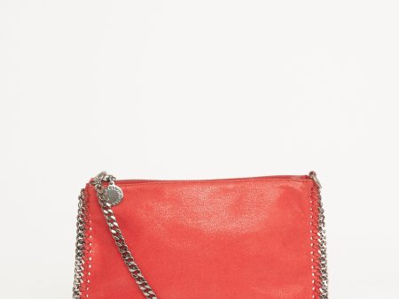 Orange Faux Leather Falabella Preowned Shoulder Bag Online