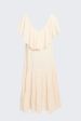 Pale Peach Lily Elisabeth Ruffle Maxi Dress For Sale