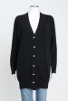 Black Cashmere Preowned Longline Cardigan With Pearl Buttons Discount