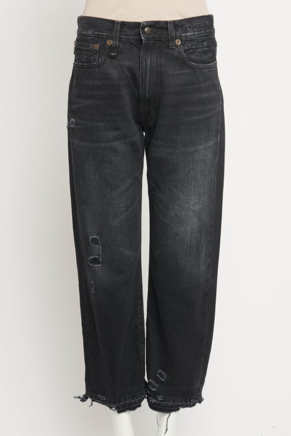 Jake Black Distressed Preowned Boyfriend Jeans Online