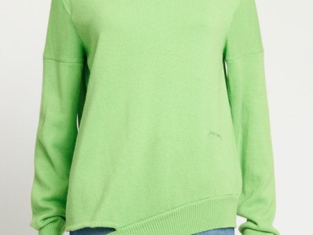 Green Cashmere Preowned Jumper With Side Cutout Online Hot Sale