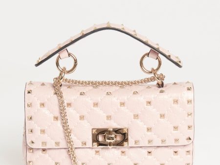 Pink Small Rockstud Preowned Crossbody Bag For Sale