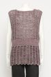 Purple Metallic Silk Blend Preowned Knitted Top Sale