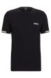 Boss - Boss X Matteo Berrettini Waffle-Fabric T-Shirt With Signature-Stripe Artwork - Men Discount