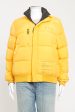 Black Yellow Reversible Pivot Puffer Preowned Jacket Sale