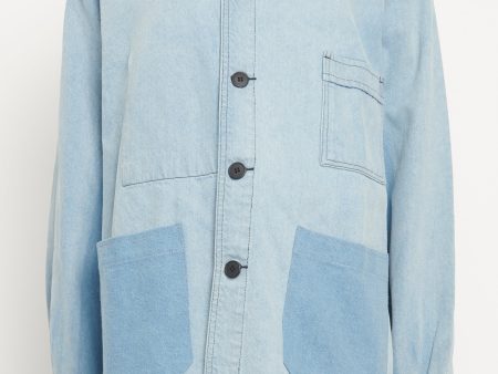 Blue Oversized Denim Preowned Shirt Fashion