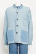 Blue Oversized Denim Preowned Shirt Fashion