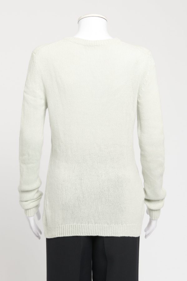 2016 Grey Cashmere Crystal Brooch Preowned Jumper Online Hot Sale