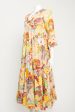 Jennifer Jane Floral-print Tiered Preowned Dress For Cheap