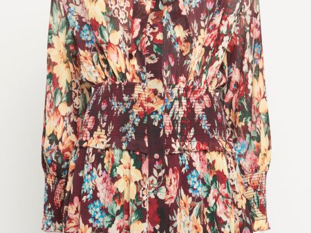 Burgundy Floral Allia Preowned Dress Sale