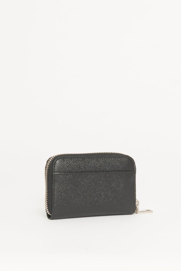 Embellished Black Preowned Zip Wallet Fashion