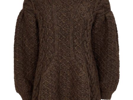 Brown Signature Sleeve Sculpted Sweater Online Hot Sale