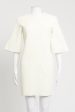 White Viscose Blend Preowned Croc Shift Dress Supply