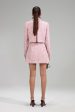 Pink Boucle Tailored Mini Dress Sale