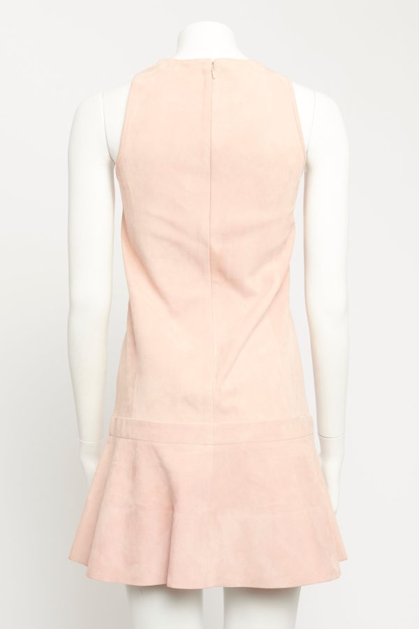 Blush Suede Preowned Mini Dress Cheap