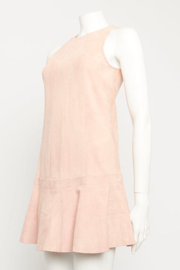 Blush Suede Preowned Mini Dress Cheap