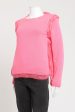 Hot Pink Acrylic Preowned Long Sleeve Top Online Sale