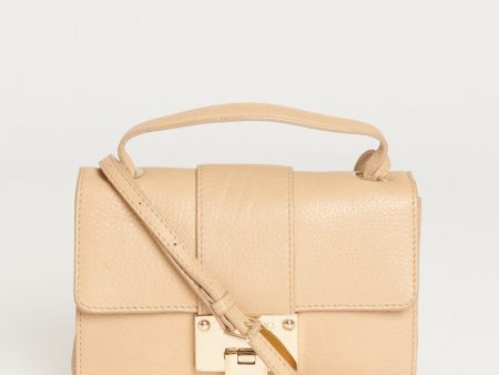 Tan Grained Calfskin Leather Rebel Preowned Crossbody Bag Online