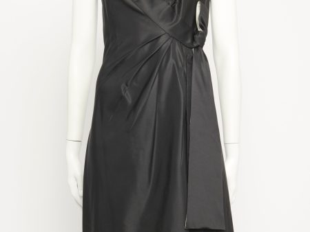 Silk Taffeta Pleat and Bow Preowned Dress Online Hot Sale