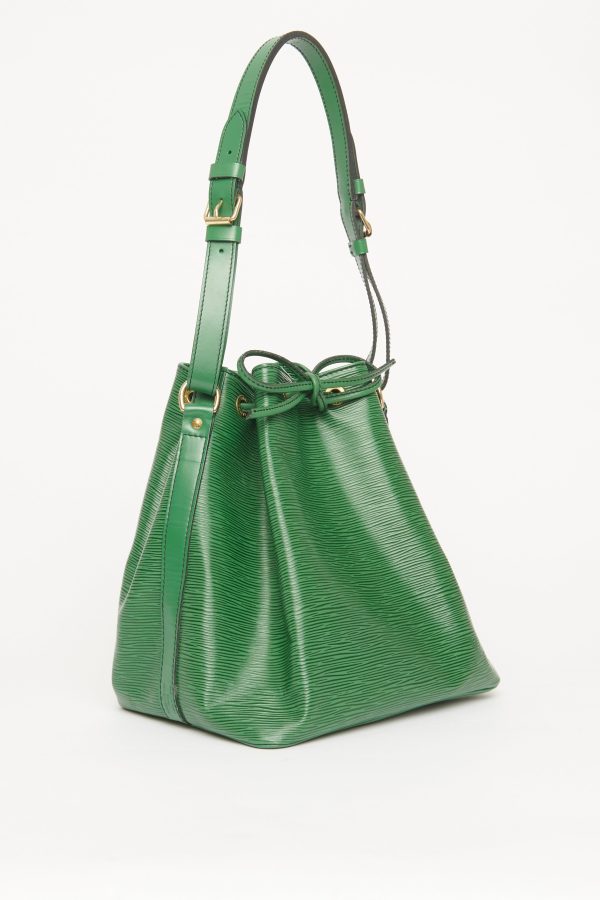 1992 Borneo Green Epi Leather Preowned Shoulder Bucket Bag For Cheap