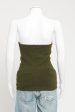 Khaki Wool Strapless Preowned Corset Supply