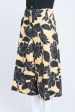 Mustard Linen Le Short D homme Floral Printed Culottes For Cheap