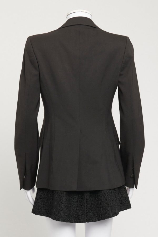 Black Wool Preowned Blazer Jacket Sale