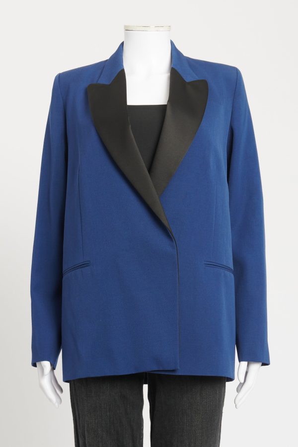 Navy Wool Preowned Tuxedo Blazer Supply