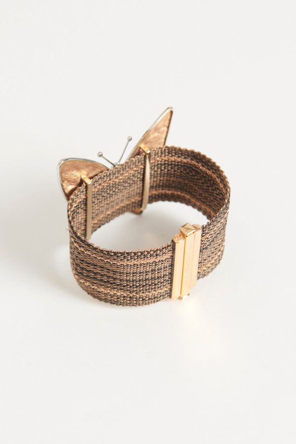 Yellow 18K Gold Woven Butterfly Preowned Bracelet Online Hot Sale