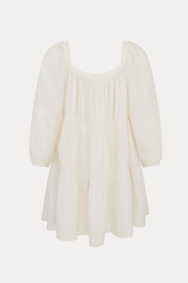 Natural Esperanza Tiered Mini Dress For Cheap