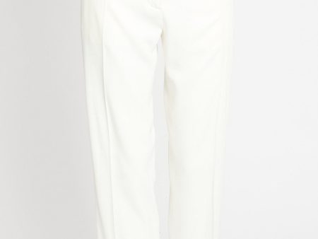 White Crepe Trousers Online now