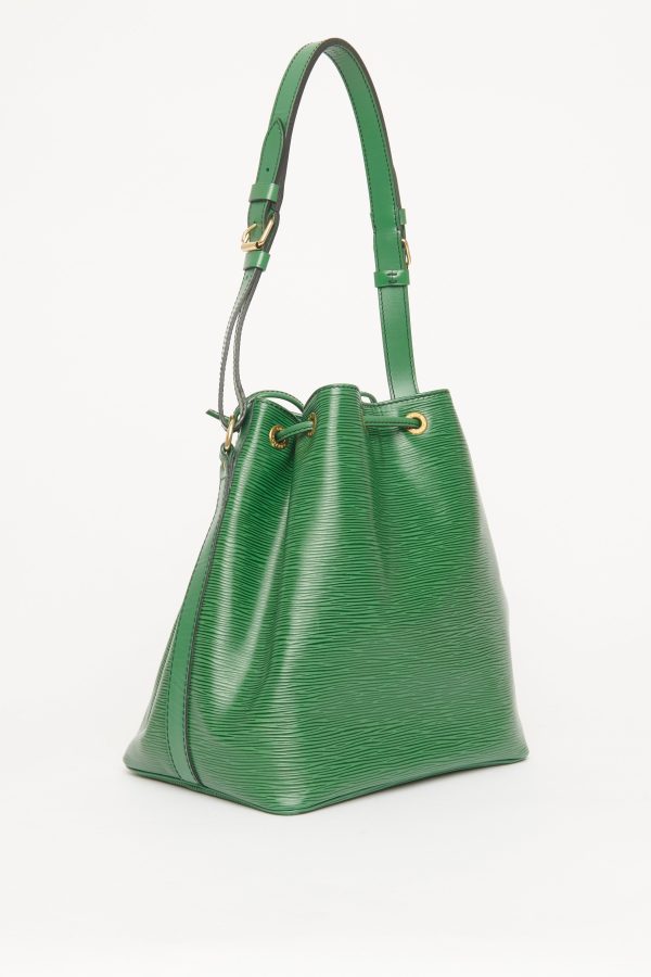 1992 Borneo Green Epi Leather Preowned Shoulder Bucket Bag For Cheap