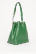 1992 Borneo Green Epi Leather Preowned Shoulder Bucket Bag For Cheap