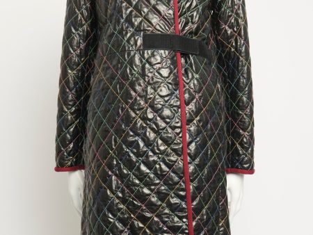 2017 Runway Distressed Quilted Preowned Coat Cheap