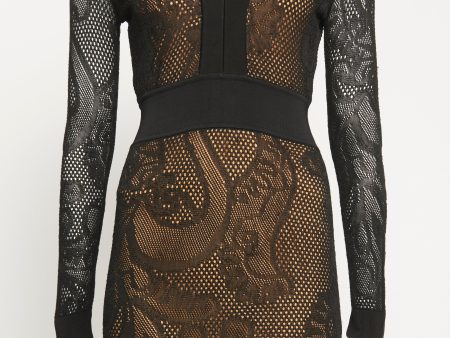 Lace Pattern Preowned Mini Dress Online Hot Sale