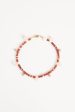 Red agate, tourmaline with pink quartz and vintage diamanté drop anklet Online Hot Sale