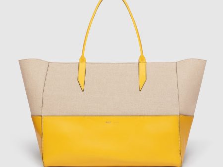 Natural Factory Yellow Linen Incognito Large Cabas Bag Fashion