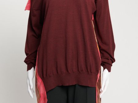 Burgundy Knit Preowned Scarf Jumper Sale