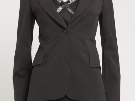 Black Wool Preowned Blazer Jacket Sale