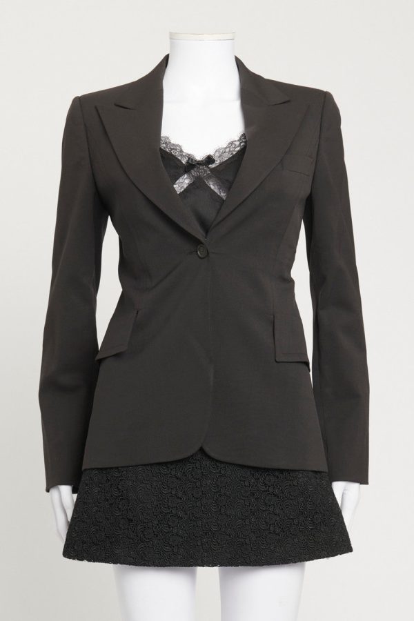 Black Wool Preowned Blazer Jacket Sale