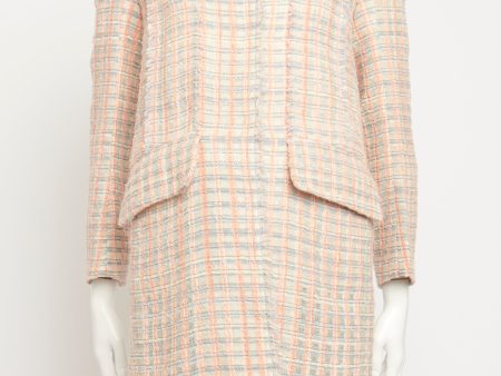 2016 Wool Blend Preowned Check Coat Fashion