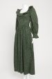 Green Cotton Preowned Zarina Forest Midi Dress For Discount