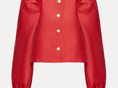 Red Mystery Puff Jacket Online